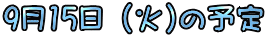 9��15���i��)�̗\��